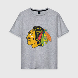 Футболка оверсайз женская Chicago Blackhawks: Kane, цвет: меланж