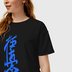 Футболка оверсайз женская Киокушинкай: иероглиф, цвет: черный — фото 2