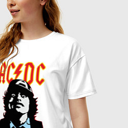 Футболка оверсайз женская AC/DC: Lock up your daughters, цвет: белый — фото 2