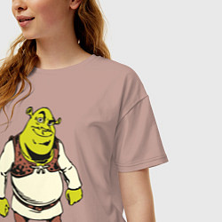 Футболка оверсайз женская Shrek 3, цвет: пыльно-розовый — фото 2