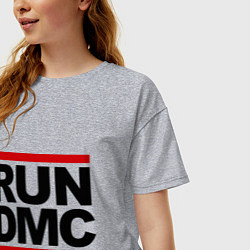 Футболка оверсайз женская Run DMC, цвет: меланж — фото 2