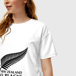 Футболка оверсайз женская New Zeland: All blacks, цвет: белый — фото 2