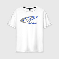 Футболка оверсайз женская Subaru world rally team, цвет: белый