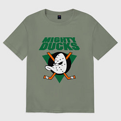 Женская футболка оверсайз Anaheim Mighty Ducks