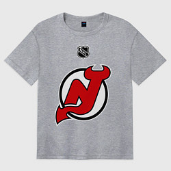 Футболка оверсайз женская New Jersey Devils: Kovalchuk 17, цвет: меланж