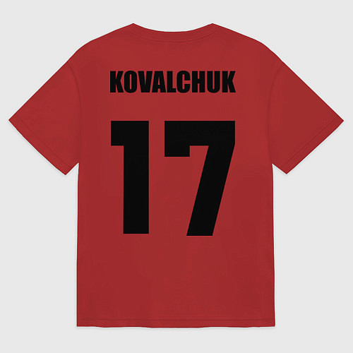 Женская футболка оверсайз New Jersey Devils: Kovalchuk 17 / Красный – фото 2