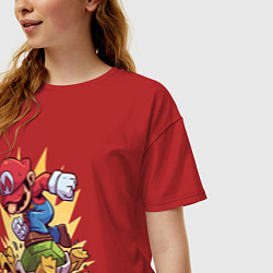 Футболка оверсайз женская Mario Rage, цвет: красный — фото 2