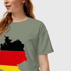 Футболка оверсайз женская Германия (Germany), цвет: авокадо — фото 2