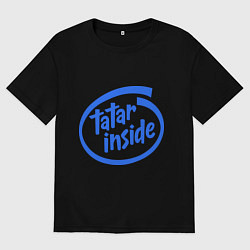 Футболка оверсайз женская Tatar inside, цвет: черный