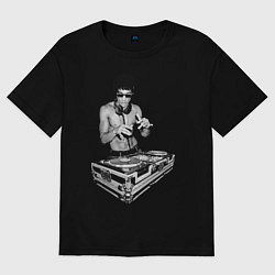 Футболка оверсайз женская Брюс Ли Dj, цвет: черный