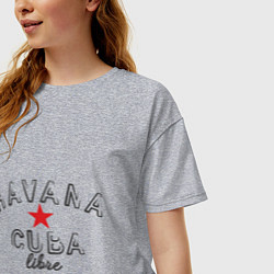 Футболка оверсайз женская Havana Cuba, цвет: меланж — фото 2