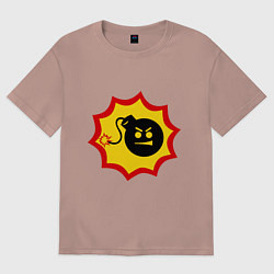 Футболка оверсайз женская Крутой Сэм, цвет: пыльно-розовый