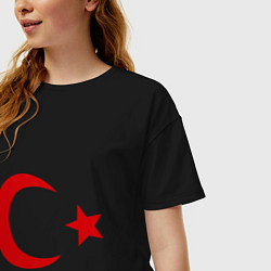 Футболка оверсайз женская Турция, цвет: черный — фото 2