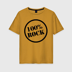 Женская футболка оверсайз 100% Rock