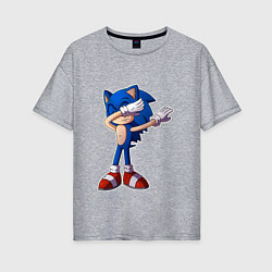 Женская футболка оверсайз Sonic dab