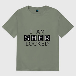 Футболка оверсайз женская I am Sherlocked, цвет: авокадо