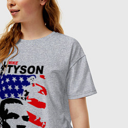 Футболка оверсайз женская Mike Tyson: USA Boxing, цвет: меланж — фото 2