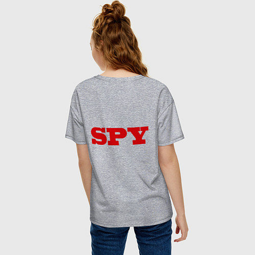 Женская футболка оверсайз TF2: Spy / Меланж – фото 4