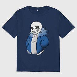 Футболка оверсайз женская Sans, цвет: тёмно-синий