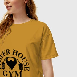 Футболка оверсайз женская Power House Gym, цвет: горчичный — фото 2