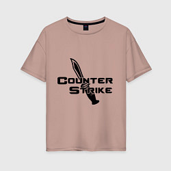 Женская футболка оверсайз Counter Strike: Knife