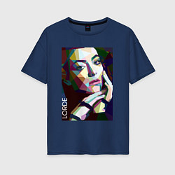 Футболка оверсайз женская Lorde Art, цвет: тёмно-синий