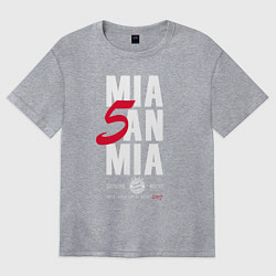 Футболка оверсайз женская Bayern FC: Mia San Mia, цвет: меланж