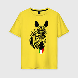 Футболка оверсайз женская Juventus Zebra, цвет: желтый