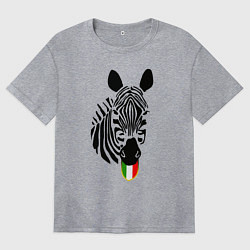 Футболка оверсайз женская Juventus Zebra, цвет: меланж