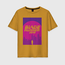 Футболка оверсайз женская Blade Runner 2049: Purple, цвет: горчичный