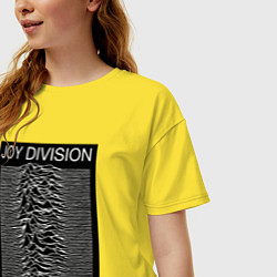 Футболка оверсайз женская Joy Division: Unknown Pleasures, цвет: желтый — фото 2