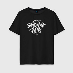 Футболка оверсайз женская Sayonara Boy, цвет: черный