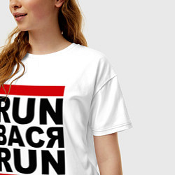 Футболка оверсайз женская Run Вася Run, цвет: белый — фото 2