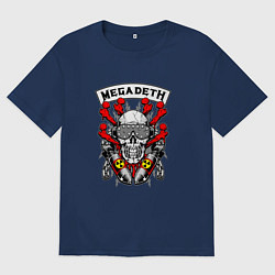 Футболка оверсайз женская Megadeth Rocker, цвет: тёмно-синий