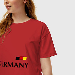 Футболка оверсайз женская Сборная Германии: 10 номер, цвет: красный — фото 2
