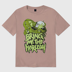 Женская футболка оверсайз Bring Me The Horizon: Green Girl