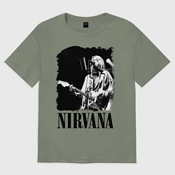 Женская футболка оверсайз Black Nirvana
