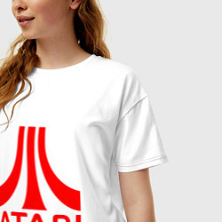 Футболка оверсайз женская Atari, цвет: белый — фото 2