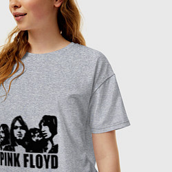 Футболка оверсайз женская Pink Floyd, цвет: меланж — фото 2