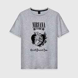Женская футболка оверсайз Nirvana in utero сердце