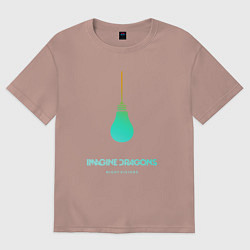 Футболка оверсайз женская Imagine Dragons: Night Visions, цвет: пыльно-розовый