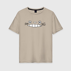 Женская футболка оверсайз Totoro face