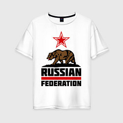 Женская футболка оверсайз Russian Federation