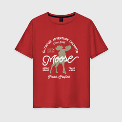 Футболка оверсайз женская Mosse: Trade Mark, цвет: красный