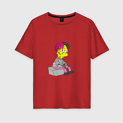 Футболка оверсайз женская Bart: Lil Peep, цвет: красный