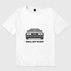 Футболка оверсайз женская DeLorean, цвет: белый