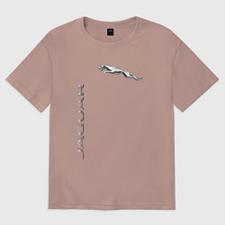 Футболка оверсайз женская Jaguar Motors, цвет: пыльно-розовый