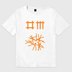 Футболка оверсайз женская Depeche Mode: Orange Lines, цвет: белый