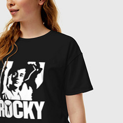 Футболка оверсайз женская Rocky Balboa, цвет: черный — фото 2