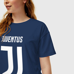 Футболка оверсайз женская FC Juventus, цвет: тёмно-синий — фото 2